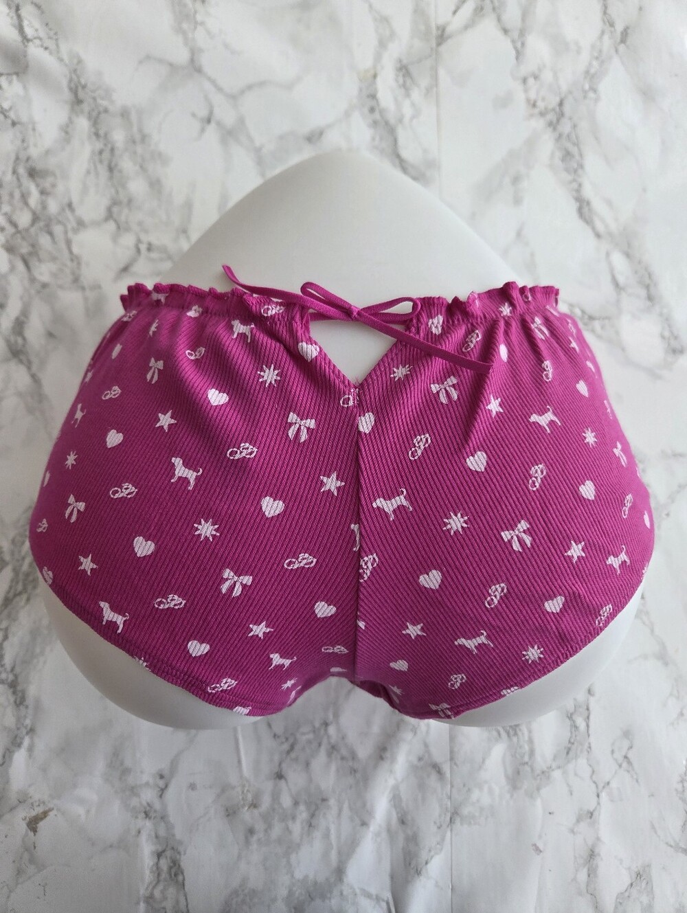 PINK Ruffle Cheeky Cotton Panty XL